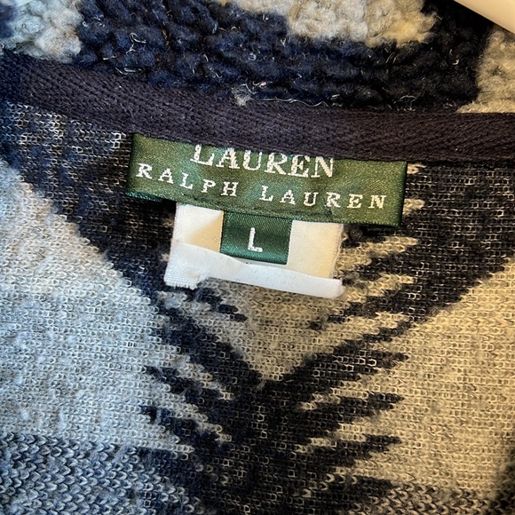 Vintage Ralph Lauren Western Aztec Southwestern Shawl Collar Sweater Jacket Coat - Picture 5 of 6